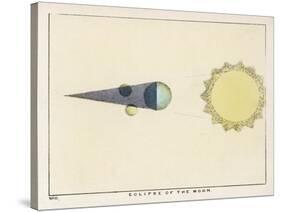 Diagram Showing an Eclipse of the Moon-Charles F. Bunt-Stretched Canvas