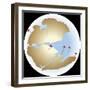 Diagram Showing Earths Continental Drift with Fragmented Pangea-null-Framed Giclee Print