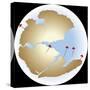Diagram Showing Earths Continental Drift with Fragmented Pangea-null-Stretched Canvas