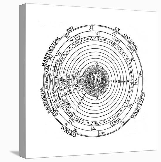 Diagram Showing Geocentric System of Universe, 1539-Petrus Apianus-Stretched Canvas