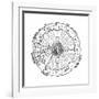 Diagram Showing Geocentric System of Universe, 1539-Petrus Apianus-Framed Giclee Print