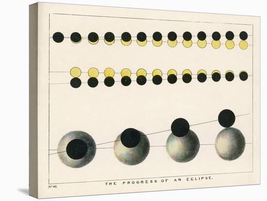 Diagram Showing the Progress of an Eclipse-Charles F. Bunt-Stretched Canvas