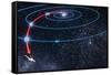 Diagram Showing the Route of Voyager 2-Julian Baum-Framed Stretched Canvas