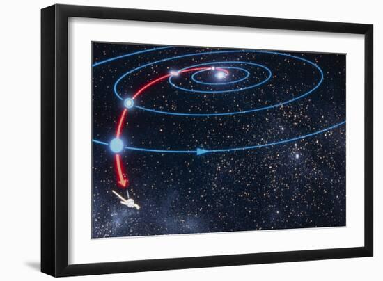 Diagram Showing the Route of Voyager 2-Julian Baum-Framed Photographic Print