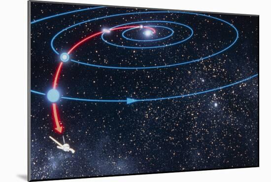 Diagram Showing the Route of Voyager 2-Julian Baum-Mounted Photographic Print