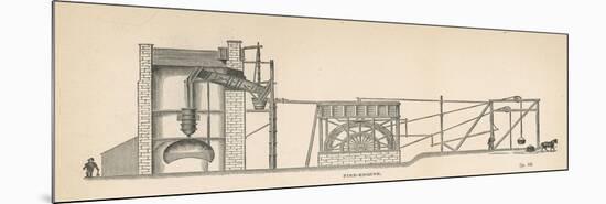 Diagram Showing the Use of a Steam Engine in a Coal Mine-null-Mounted Premium Giclee Print