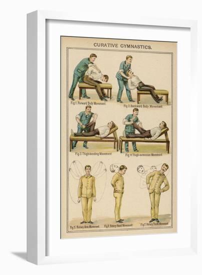 Diagram to Show Methods of Curative 'Gentle Exercise'-null-Framed Art Print