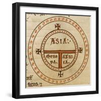 Diagrammatic T-O Map-null-Framed Giclee Print