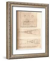 Diagrams illustrating the theories of linear perspective and of light and shade, c1472-c1519 (1883)-Leonardo Da Vinci-Framed Giclee Print