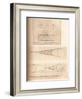 Diagrams illustrating the theories of linear perspective and of light and shade, c1472-c1519 (1883)-Leonardo Da Vinci-Framed Giclee Print