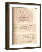 Diagrams illustrating the theories of linear perspective and of light and shade, c1472-c1519 (1883)-Leonardo Da Vinci-Framed Giclee Print