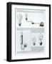 Diagrams of Lightbulbs and Their Brackets-null-Framed Giclee Print