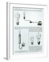 Diagrams of Lightbulbs and Their Brackets-null-Framed Giclee Print