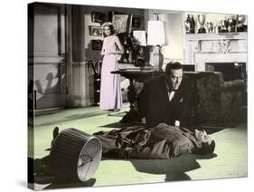 DIAL M FOR MURDER, 1954 directed by ALFRED HITCHCOCK Grace Kelly and Ray Milland (photo)-null-Stretched Canvas