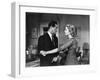 DIAL M FOR MURDER, 1954 directed by ALFRED HITCHCOCK Robert Cummings and Grace Kelly (b/w photo)-null-Framed Photo