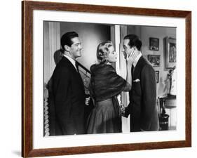 DIAL M FOR MURDER, 1954 directed by ALFRED HITCHCOCK Robert Cummings, Grace Kelly and Ray Milland (-null-Framed Photo