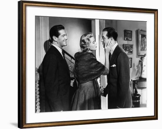 DIAL M FOR MURDER, 1954 directed by ALFRED HITCHCOCK Robert Cummings, Grace Kelly and Ray Milland (-null-Framed Photo