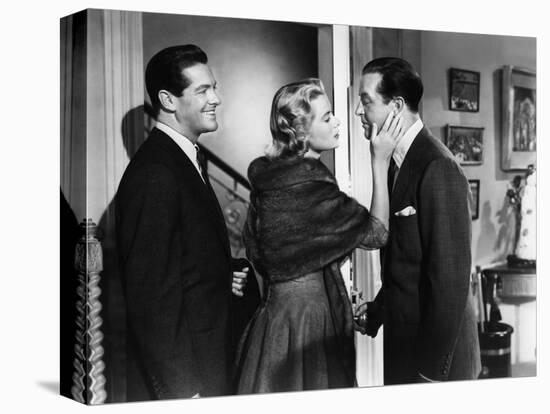 DIAL M FOR MURDER, 1954 directed by ALFRED HITCHCOCK Robert Cummings, Grace Kelly and Ray Milland (-null-Stretched Canvas