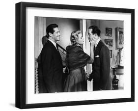 DIAL M FOR MURDER, 1954 directed by ALFRED HITCHCOCK Robert Cummings, Grace Kelly and Ray Milland (-null-Framed Photo