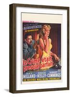 Dial M For Murder, Belgian Movie Poster, 1954-null-Framed Art Print