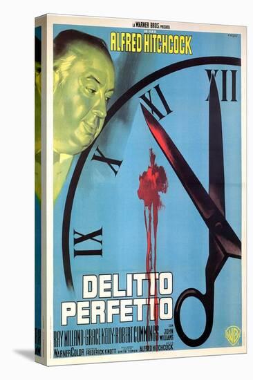 Dial M For Murder, Italian Movie Poster, 1954-null-Stretched Canvas
