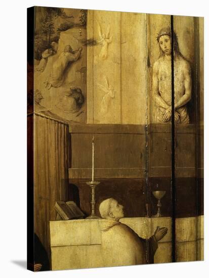 Dialogue Between Christ and Gregory the Great, 540-604 Saint and Pope, Grisaille-Hieronymus Bosch-Stretched Canvas