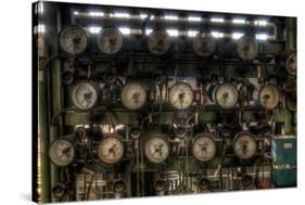 Dials in a Power Station-Nathan Wright-Stretched Canvas