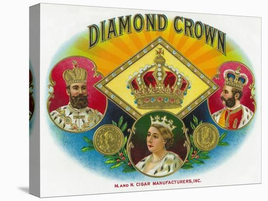 Diamond Crown Brand Cigar Box Label-Lantern Press-Stretched Canvas