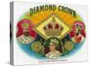 Diamond Crown Brand Cigar Box Label-Lantern Press-Stretched Canvas