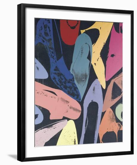 Diamond Dust Shoes, 1980 (lilac, blue, green)-Andy Warhol-Framed Art Print