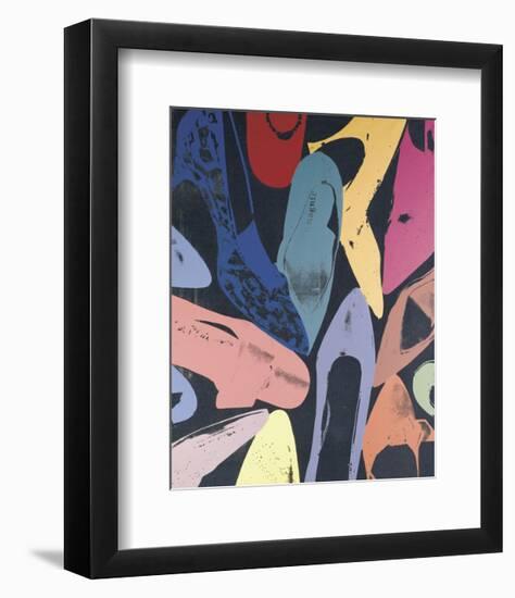 Diamond Dust Shoes, 1980 (lilac, blue, green)-Andy Warhol-Framed Art Print