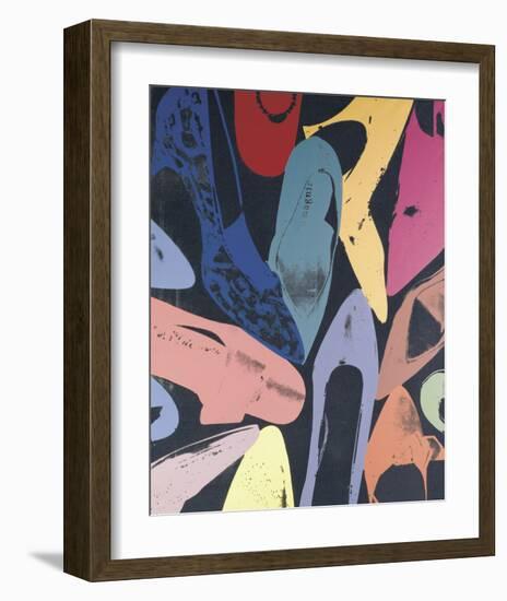 Diamond Dust Shoes, 1980 (lilac, blue, green)-Andy Warhol-Framed Art Print