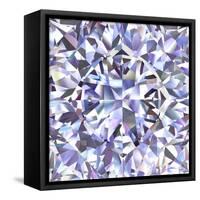 Diamond Geometric Pattern Of Colored Brilliant Triangles-oneo-Framed Stretched Canvas