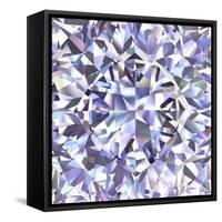 Diamond Geometric Pattern Of Colored Brilliant Triangles-oneo-Framed Stretched Canvas