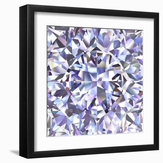 Diamond Geometric Pattern Of Colored Brilliant Triangles-oneo-Framed Art Print