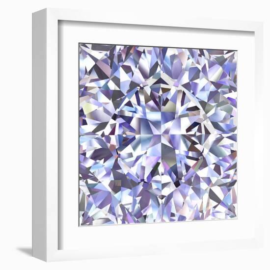 Diamond Geometric Pattern Of Colored Brilliant Triangles-oneo-Framed Art Print