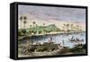 Diamond Head and Waikiki in the Hawaiian Islands, 1870s-null-Framed Stretched Canvas