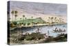 Diamond Head and Waikiki in the Hawaiian Islands, 1870s-null-Stretched Canvas