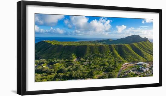 Diamond Head in Honolulu, Hawaii-Drone Northwest-Framed Photographic Print