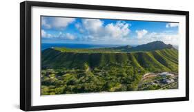 Diamond Head in Honolulu, Hawaii-Drone Northwest-Framed Photographic Print