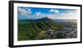 Diamond Head in Honolulu, Hawaii-Drone Northwest-Framed Photographic Print