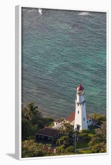 Diamond Head Lighthouse, Honolulu, Oahu, Hawaii, United States of America, Pacific-Michael DeFreitas-Framed Photographic Print