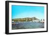 Diamond Head, Surfers, Hawaii-null-Framed Art Print