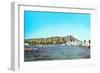 Diamond Head, Surfers, Hawaii-null-Framed Art Print