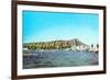 Diamond Head, Surfers, Hawaii-null-Framed Premium Giclee Print