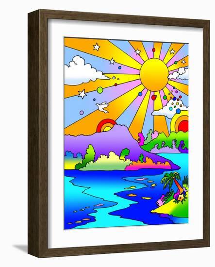 Diamond Head-Howie Green-Framed Giclee Print