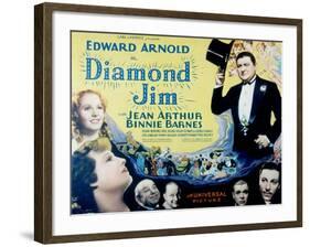 Diamond Jim, Edward Arnold, Jean Arthur, Binnie Barnes, Cesar Romero, Eric Blore, George Sidney-null-Framed Photo