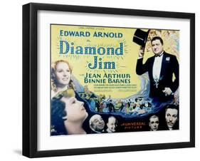 Diamond Jim, Edward Arnold, Jean Arthur, Binnie Barnes, Cesar Romero, Eric Blore, George Sidney-null-Framed Photo