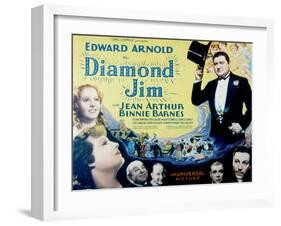 Diamond Jim, Edward Arnold, Jean Arthur, Binnie Barnes, Cesar Romero, Eric Blore, George Sidney-null-Framed Photo