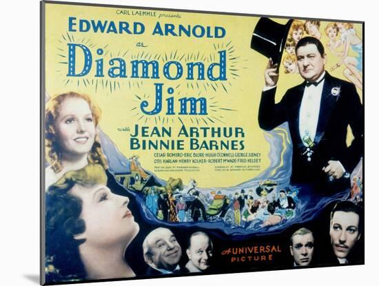 Diamond Jim, Edward Arnold, Jean Arthur, Binnie Barnes, Cesar Romero, Eric Blore, George Sidney-null-Mounted Photo